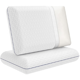 Ортопедична подушка для шиї та голови Classic з ефектом пам'яті (Memory Foam), ергономічна, середньої та високої жорсткості, з дихаючим знімним чохлом, сіра