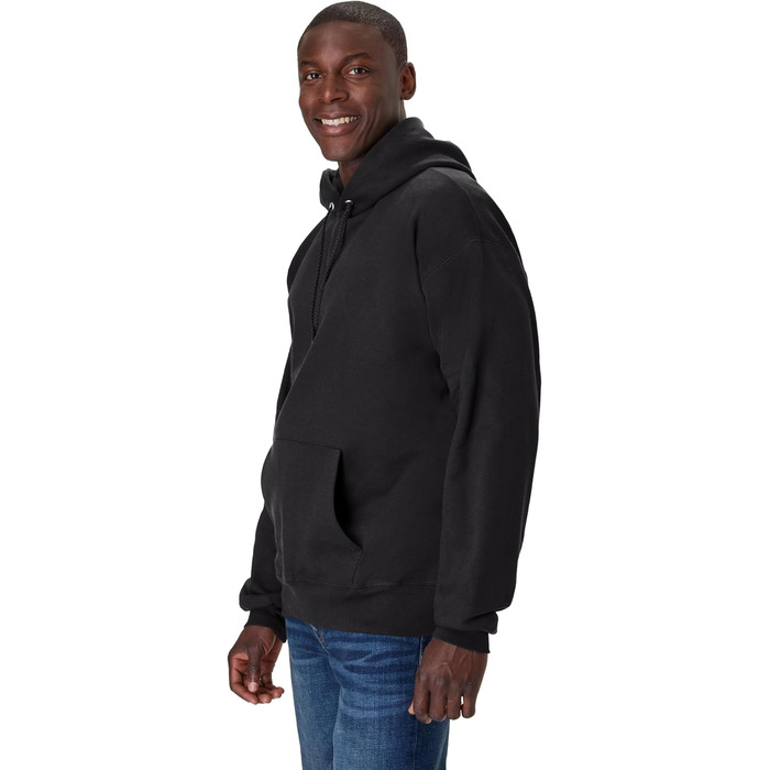 Світшот Hanes Ultimate чоловічий, важка флісова худі, бавовна, чорний L