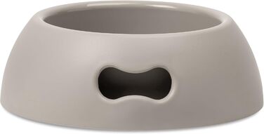 Миска для собак UNITED PETS Pappy, екологічна, виготовлена в Італії, для собак середніх порід, 1100 мл (Світло-сірий, L)