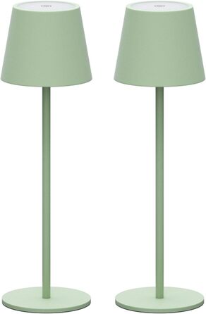 LED акумуляторні настільні лампи Klighten (2 шт.) - диммування, USB-C, IP54, зелені