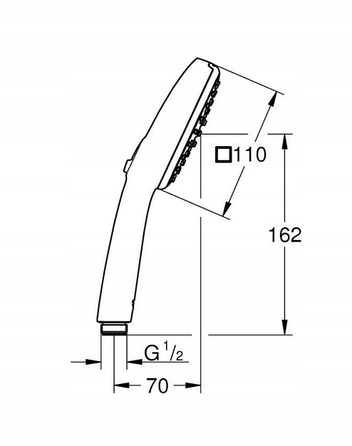 Душова система Grohe Tempesta Cube, срібляста