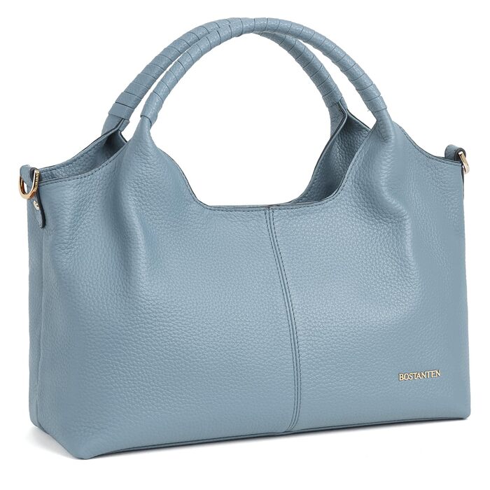 Сумка жіноча BOSTANTEN шкіряна шопер Hobo з ручкою та регульованим ременем, коричнева