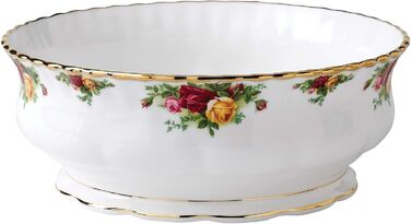 Сервірувальна миска Royal Albert Old Country Roses 28 см, біла з квітковим принтом