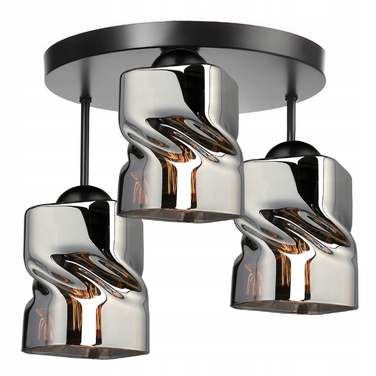 Підвісна люстра LEDLUX чорна, 3 точки освітлення, цоколь E27