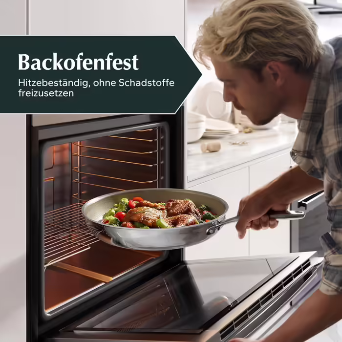 Redchef Waffle Pan 20 cm, Stainless Steel Waffle Pan with Premium Non-Stick & Scratch-Resistant Surface, PTFE-Free, PFAS-Free, PFOA-Free, Induction Pan with Smart Heat Distribution for All Cooktops (28cm)