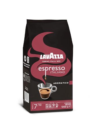 Кава в зернах Lavazza Aromatico, суміш арабіки та робусти, середній обсмал, нотки какао та спецій, інтенсивність 8/10, 1 кг