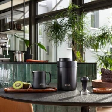Контейнер для кави De'Longhi DLSC071 – 1,5 л, ручне закриття, чорний, з нержавіючої сталі