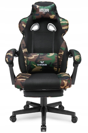 Ігрове крісло IMBA seat Emperor, тканина, чорно-сіре
