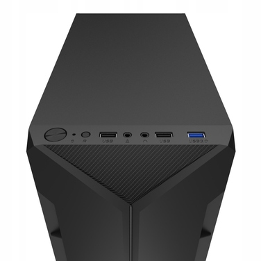 Корпус для комп'ютера Krux Astro Midi Tower, чорний, із загартованим склом