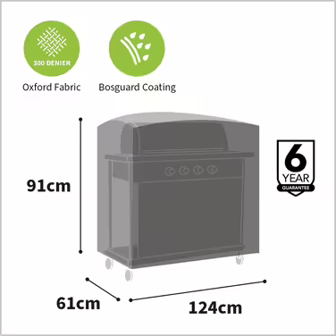 Bosmere Storm Black Grill Cover for Large Grill Carts