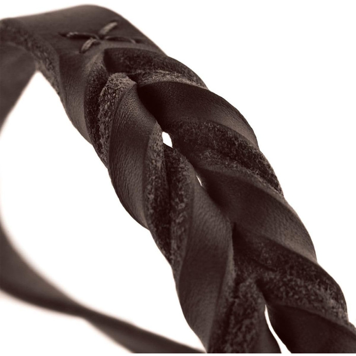 HUNTER Halsung Dressur SOLID EDUCATION, темно-коричнева, міцна шкіра, ручна плетіння, з гачком, Made in Germany, розмір L