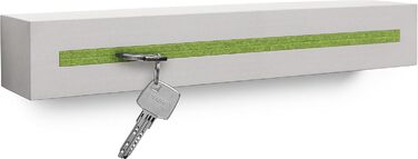 Buchenbusch urban design key board with concrete shelf 'light edition' 33x6x5 cm, key board wall, key storage hallway, (Light Green)
