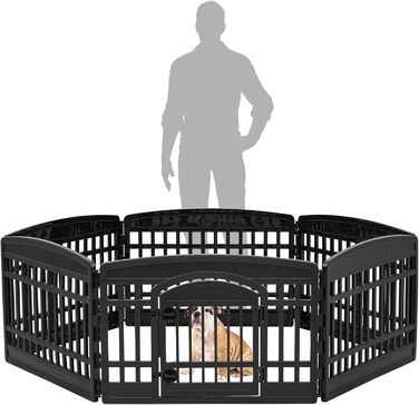 Iris Ohyama Dog Playpen with 8 Panels, 24