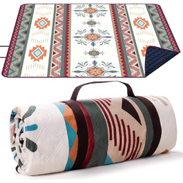 LARUTAN Пікнік-ковдра Boho 200x200 см, водонепроникна пляжна покривало, пісок не прилипає, складна, для пляжу, кемпінгу, барбекю, подорожей, зелена