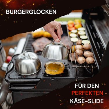 Набір для приготування Smash Burger від BERGVIBES (6 предметів) з нержавіючої сталі: прес, ложки, прес для планки, лопатка, щипці, спресер