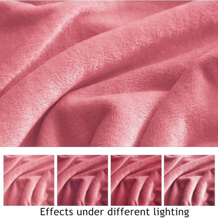 Плед з мікрофібри KMUSET, теплий та м'який, білий (50'x60') / лосось, Twin (60'x80')