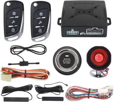 Автосигналізація EASYGUARD EC003N-V з PKE, безключовим доступом, дистанційним запуском двигуна та системою Keyless Go, універсальна, 12В