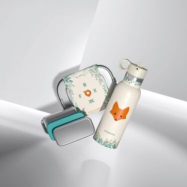 Stainless Steel Lunch Box/Mini 800ml Special/MINI Container 150ml 2 Lids / 5 DECO Color Rings + Replacement Seal + 2 Dividers = 3 Compartments/Kids