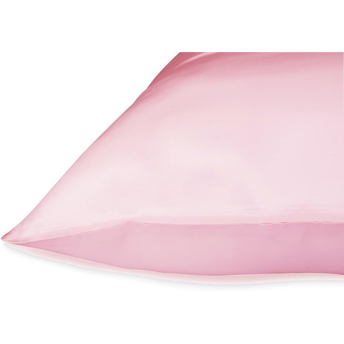 LULUSILK 16 Momme 100% Silk Pillowcase Hair and Skin Care Pillow Cover Wrinkle-Resistant 2 Pieces 40x80cm Pink