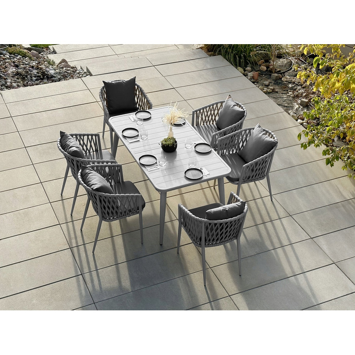 Комплект стіл та стільці MAT-COMPANY metal EXCLUSIV, сірий