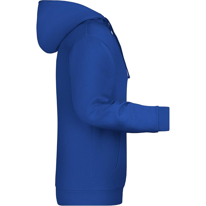Чоловіча базова толстовка-худі James & Nicholson з каптуром та кишенею-кенгуру, темно-синя (Dark-royal), розмір 3XL