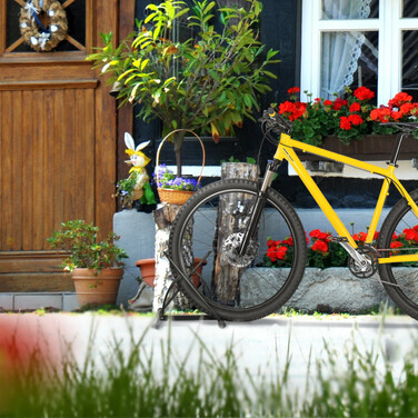 Relaxdays Black Bicycle Stand for 2 Bikes