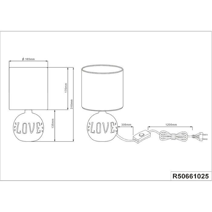 Торшер Reality Leuchten Esna R50651025 - керамічний торшер з тканинним абажуром білий/сірий (LOVE)