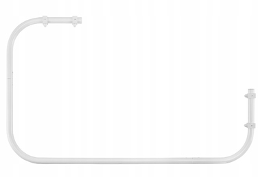 Кутовий шторний карниз Sasko 90-120 x 25 мм, білий
