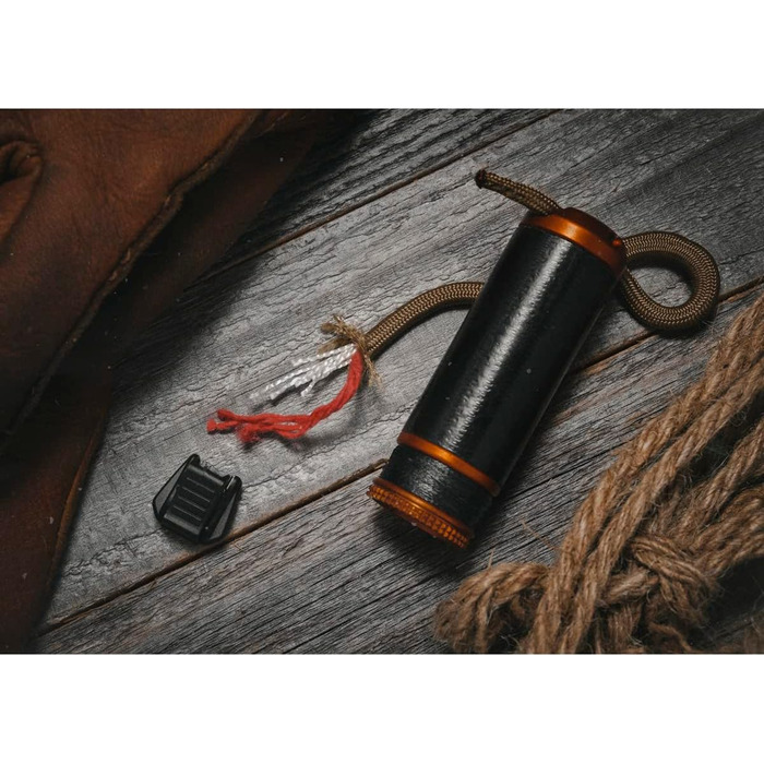 Exotac ripSPOOL: легкий набір для бушкрафту і виживання, комплект для польового ремонту з FireCord шнуром — для першої допомоги, розпалювання вогню, виготовлення інструментів, риболовлі та навігації, вироблено в США