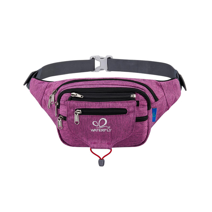 WATERFLY Поясна сумка на пояс для чоловіків та жінок, спортивна, для бігу, фітнесу, подорожей, фіолетова