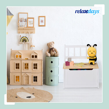 Relaxdays Kids' Bench with Storage