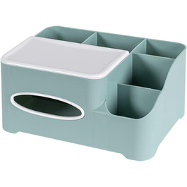Tissue Box, Tissue Holder Box, Multifunctional Tissue Holder with Stylish Remote Control Tabletop, Cosmetic Tissue Box for Office Bedroom Car (A green)