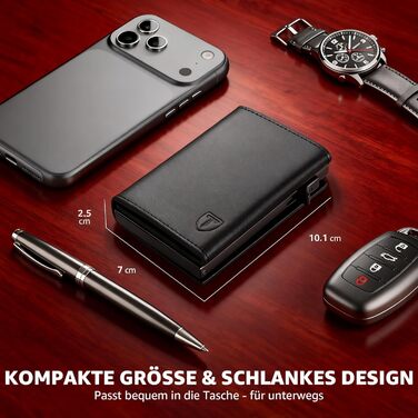 TENBST Smart Wallet 3.0: Шкіряний гаманець для чоловіків з магнітною застібкою | RFID-захист | Slim-модель | Гаманець-картхолдер