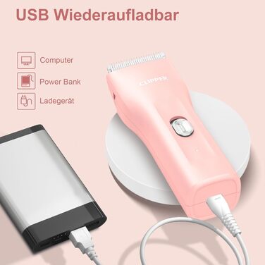 Професійна машинка для стрижки собак з густим хутром, бездротовий набір для грумінгу котів та собак, акумуляторна машинка для стрижки собак, котів, кроликів (Рожева)