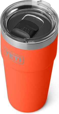 Термос YETI Rambler 20 oz (591 мл) з кришкою MagSlider, колір Papaya