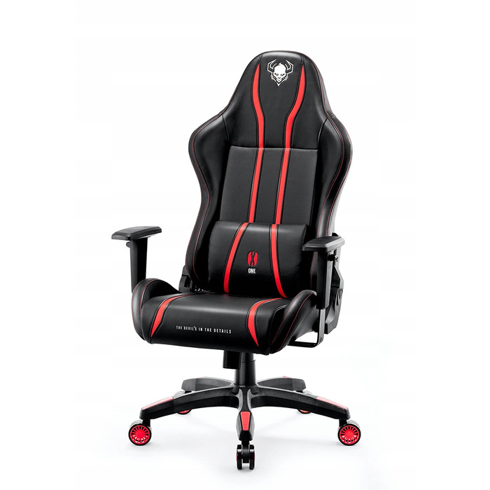 Ігрове крісло Diablo Chairs X-One 2.0, екошкіра, чорно-червоне