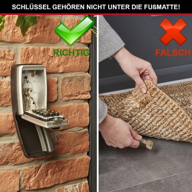 Master Lock Key Safe with Push Button, Wall Mountable, Outdoor - Secure Key Storage Box