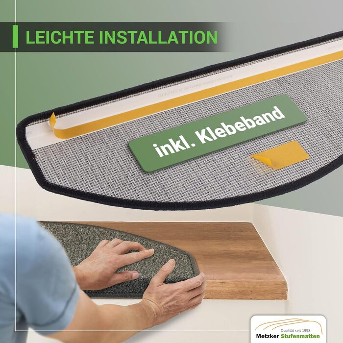 Ступінчасті килимки Rambo 15шт. для сходів, 17 кольорів (-A-Світло-бежевий-)