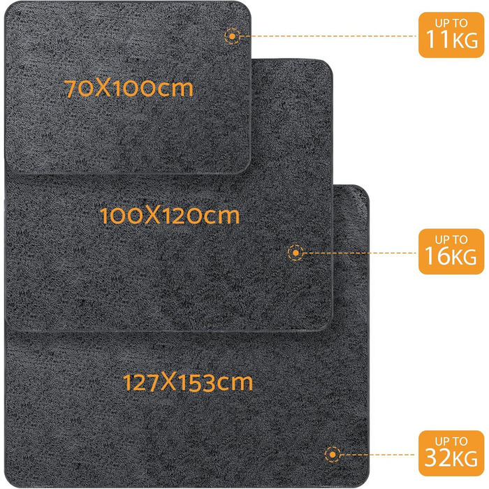 Водонепроникний коврик для собак 100x120 см - м'який, флісовий, для собак середніх порід до 16 кг, чорно-білий, підходить для вулиці та дивану