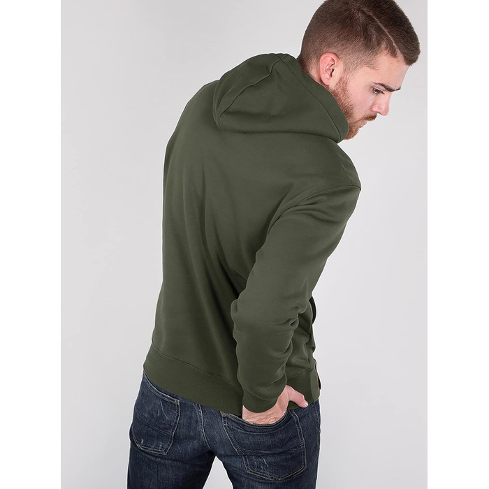 Чоловічий базовий худі Alpha Industries з капюшоном, темно-зелений, розмір S