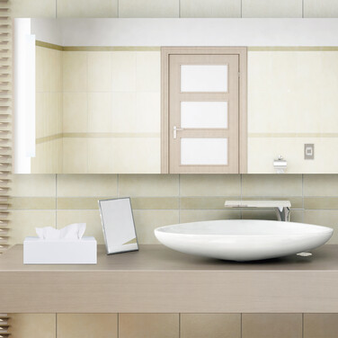 Relaxdays Bamboo Towel Box White