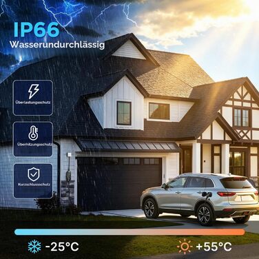 Зарядний пристрій для електромобіля Mobile Wallbox Typ 2, 3 фази, 6-16A, CEE роз'єм, 6м, 3.6kW, IP66