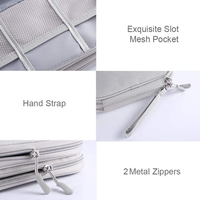 Органайзер для подорожей DDgro, водонепроникний, сірий, розмір S