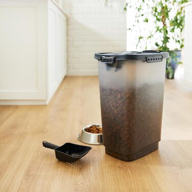 Контейнер для корму Rotho Cody 25л з кришкою та дозатором, пластик PP, BPA Free, 25л (33,0 x 25,0 x 46,3 см)