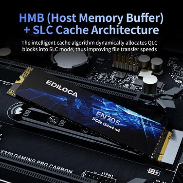 SSD NVMe M.2 PCIe Gen4 4TB з радіатором для PS5, ноутбука та ПК. Швидкість до 7400 МБ/с, 3D NAND TLC. Внутрішній SSD накопичувач