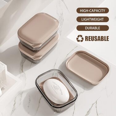 Водонепроникний тримач для мила з піддоном: для ванної кімнати, подорожей, кемпінгу