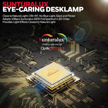 LED настільна лампа Honeywell з USB-портами, регульоване освітлення, захист очей, Sunturalux™ для офісу та дому, складна конструкція, білий колір