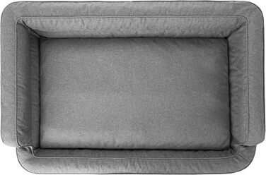 Dog bed, pet furniture, cat bed, removable cover, dog basket, dog cushion, dog lounger, sleeping places, dog sofa, XL: 96x62 cm (2: 96x62 cm, Graphite)