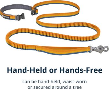 Ruffwear Roamer Bungee Dog Leash for Running, Cycling, or Hiking, Can Be Used with or Without Hands, Yellow Snow, 7.3-11ft