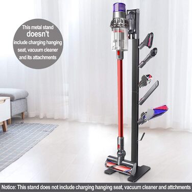 Підставка для пилососа сумісна з Dyson V15, V11, V10, V8, V7, V6: док-станція, органайзер, чорний колір